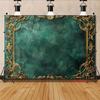 2D Luxury European Ornate Golden Scroll Backdrop Studio Portrait Decor Background Cloth
