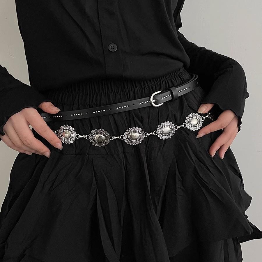 Waist Chain Women'S Matching Skirt High-End Ethnic Style Belt Metal Waist Chain Accessories Tide
