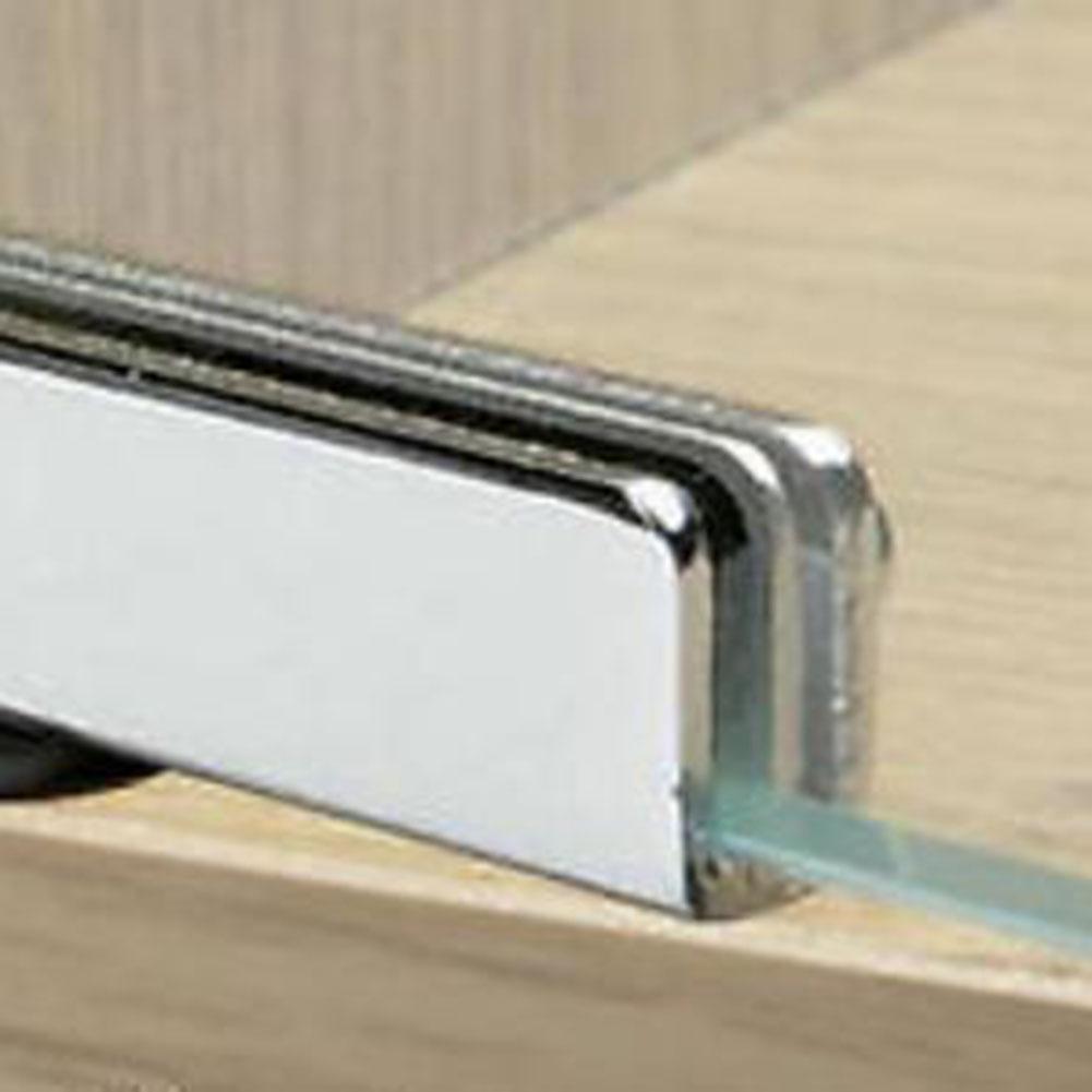 Hardware Cabinet Door Clips 40X13mm Anti-corrosion Black Bundled Chrome Glass Clip Home Improvement Cabinet Catches