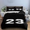 Bold White Number "23". Bedding Sets Duvet Cover Sets Duvet Covers Pillowcases(1 * Duvet Cover 2 * Pillowcases, Without Duvet Insert)