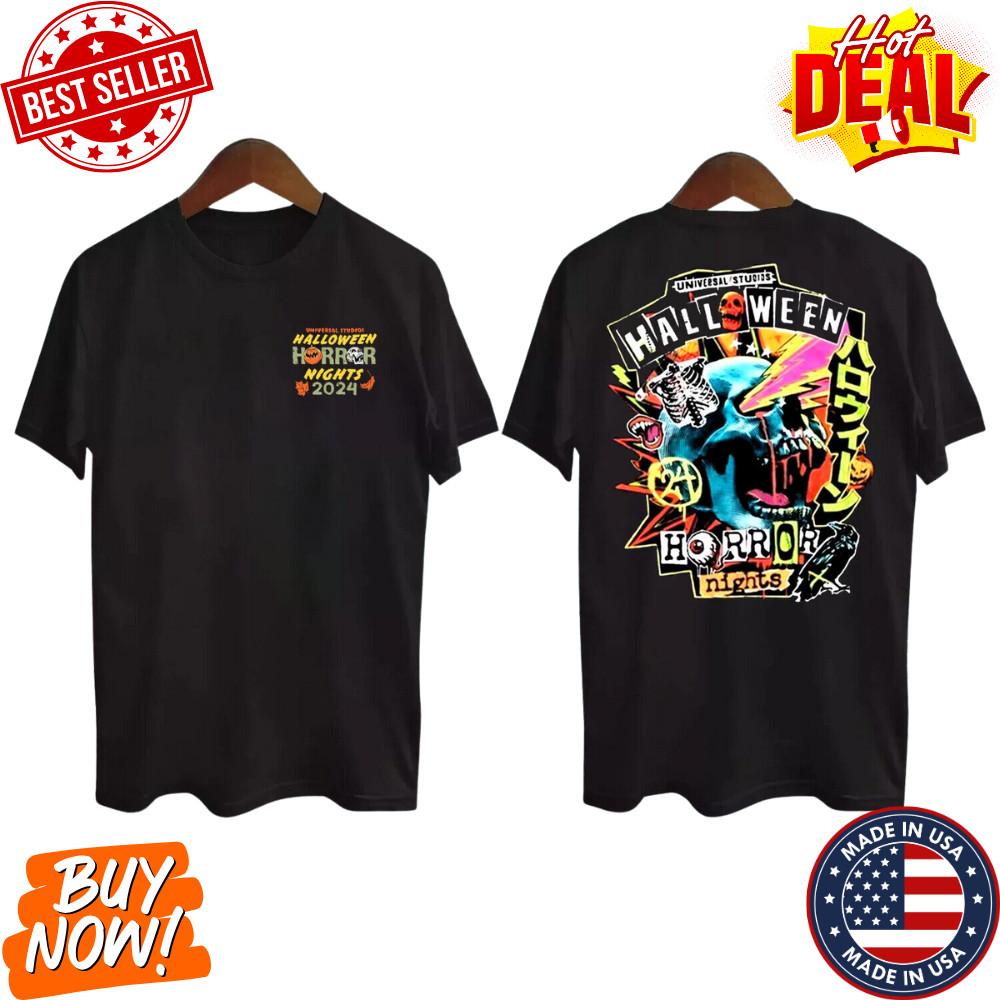 Футболка в стиле Halloween Horror Nights 2024 Universal Orlando Хоррор Футболка Подарок S-5XL Унисекс Футболка L