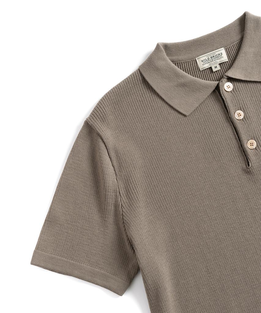 Waildeubeuligseu W23 Knitted Polo Shirt (Sand Beige)