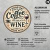 Vintage Coffee Wine Metal Wall Art Round Home Bar Decor Gift