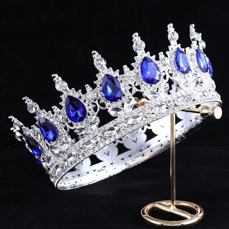 1pc Luxury Jewelry Bride Tiaras Crown Colorful Gemstones Birthday Ceremonies Photography Props Fashion Hair Accessories Crown