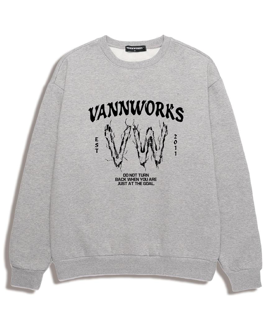 VANNWORKS Vw Logo Oversized Sweatshirt (Vls0053) Melange Grey