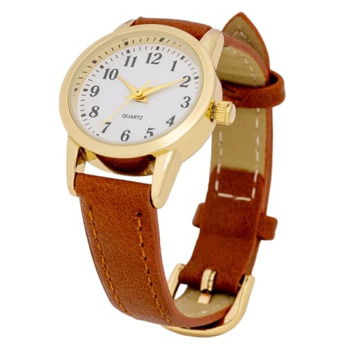 

Fieldwork Women s Analog Watch with Leather Strap, Brown, Small Salon, PP006-3