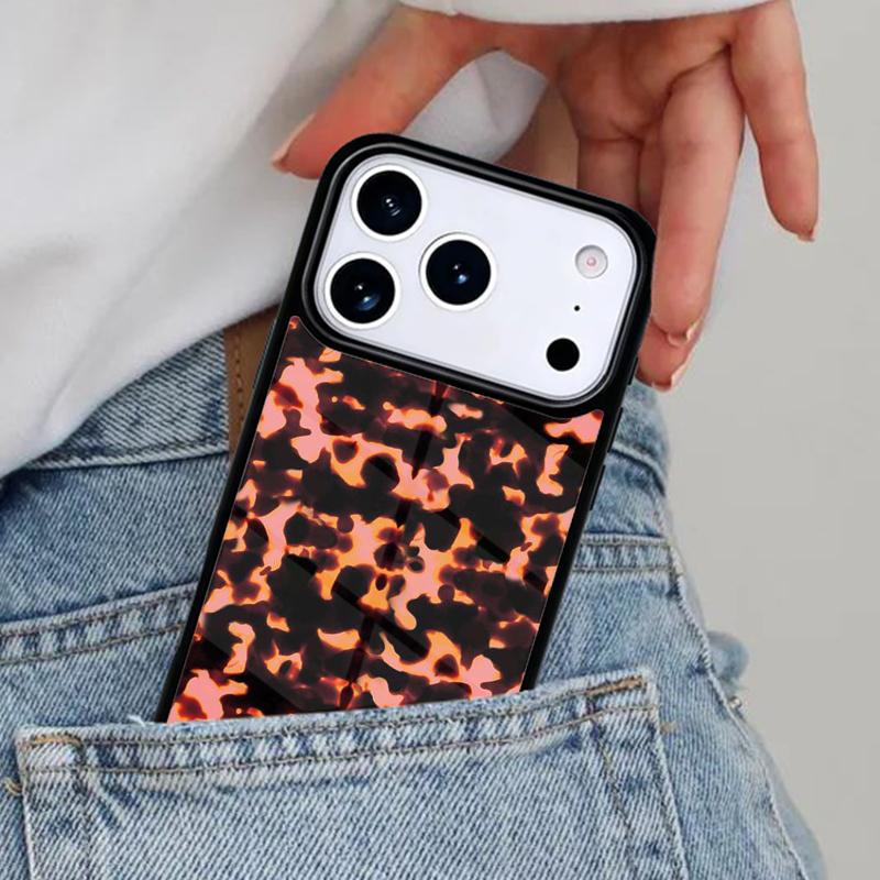 Tortoise Shell Pattern Phone Case for iPhone 17ProMax 12 13 14 15 16e 17 Pro Max Plus Air Cover
