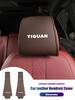 Car Leather Headrest Protective Cover Storage Bag For VW Golf Jetta Passat mk4 mk5 mk6 CC Golf 5 7 Tiguan Scirocco Magotan  g63
