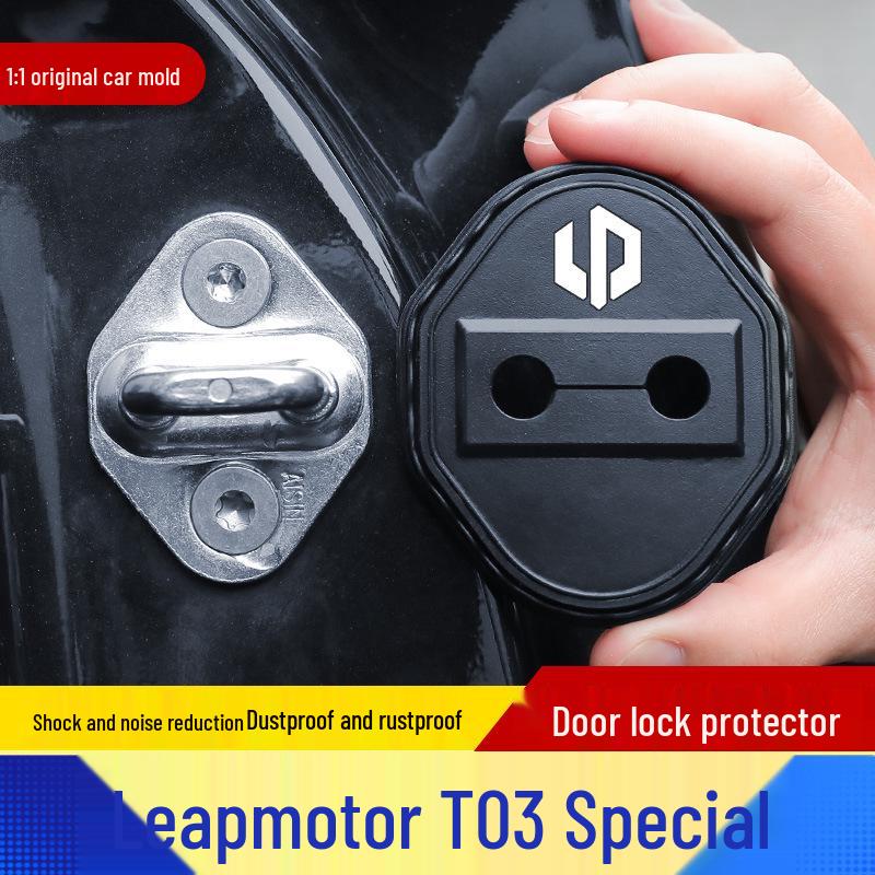 Leapmotor T03 Car Door Lock Silicone Dustproof Anti-rust Shock Absorber Cover