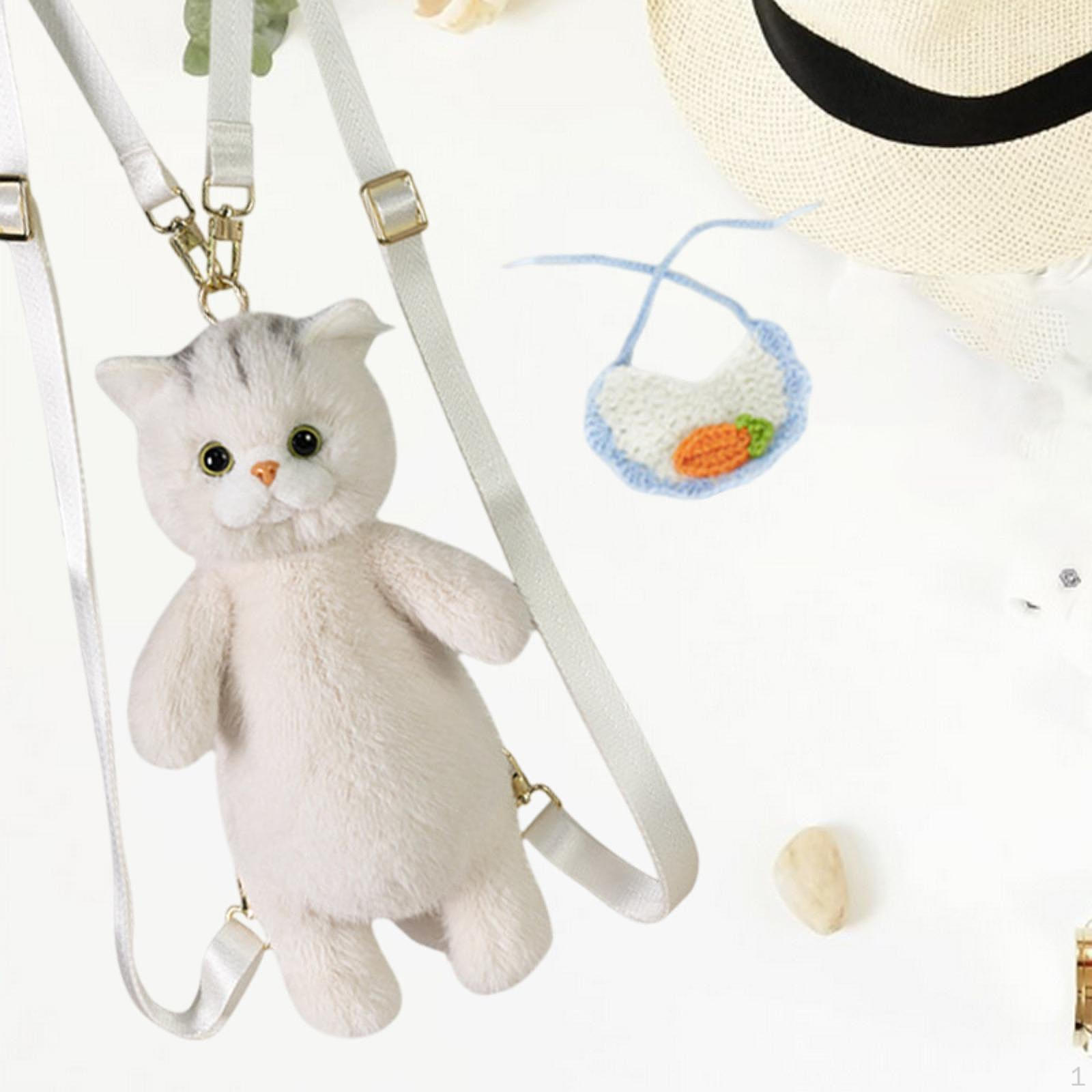 

Мягкая игрушка-кошка, рюкзак, очаровательная женская сумка для подарка на день рождения, улица Blue Knitted