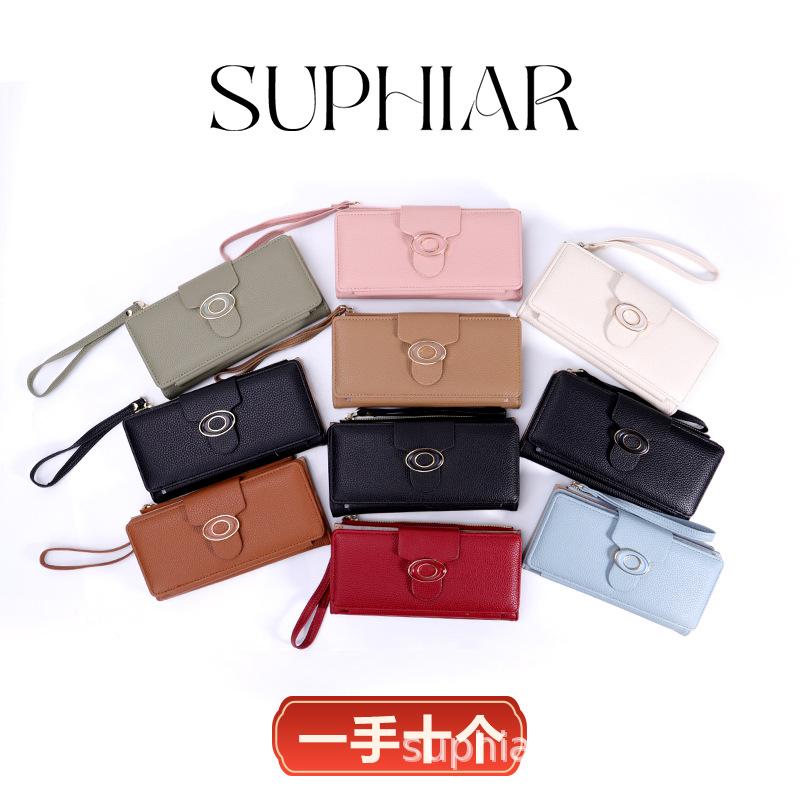 Multi-color, Multi-card Position, Large-capacity Wallet, Women's Hand Holds the New Girls' Card Bag, Wallet Type, Buckle Long Wallet.