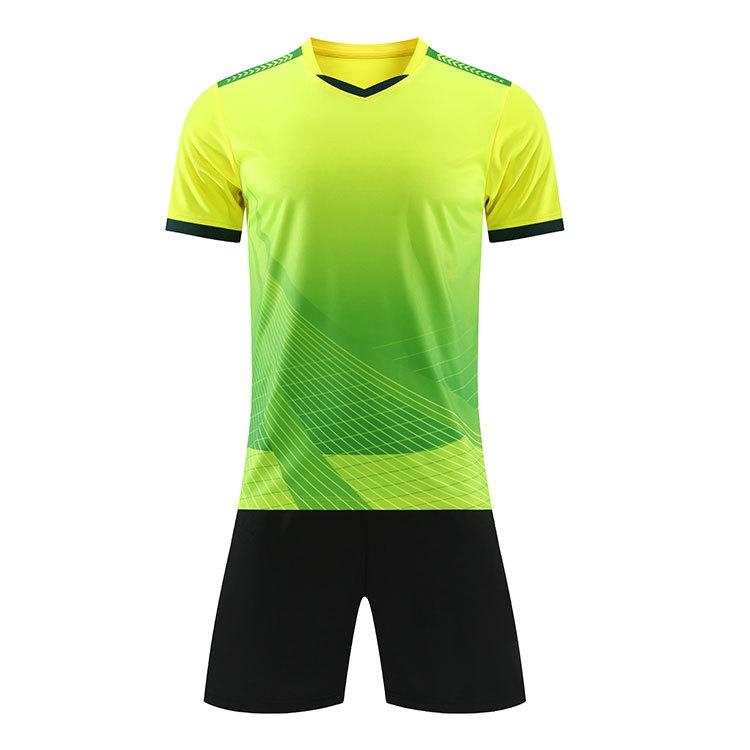 New football jersey set Student sports games Adult children's short-sleeved football jersey Printing number Wholesale