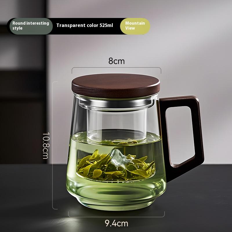 Gianxi Glass Tea Cup Tea Separationcup Personal Office With Handle Household High Temperature Resistance Scented Tea Water Cup