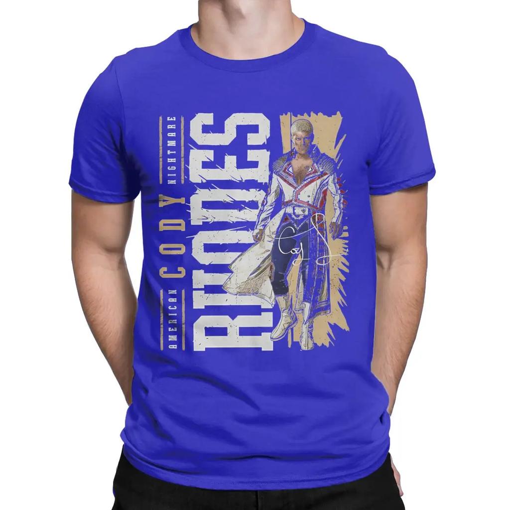 Cody Rhodes Vertical Wrestling T Shirt Men Cotton Vintage T-Shirts Crewneck Tees Short Sleeve Tops Plus Size