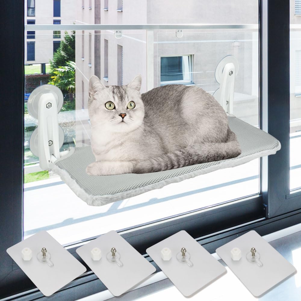 

Кровать для кошки с присосками Кровать для кошки [Гамак] (Грузоподъемность 25 кг) - Загар, Складной, Моющийся,