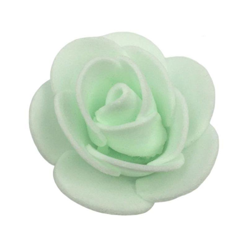 100Pcs 3.5cm Artificial Flower Foam PE Rose Heads DIY Valentine's Day Roses Wedding Candy Box Decoration