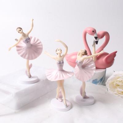 3Pcs Delicate Ballet Girl Topper Elegant No Burr Funny Dancing Girl Cake Topper for Celebration