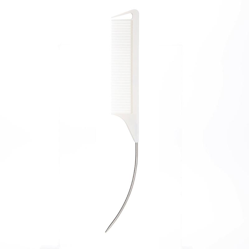 Professional Hair Parting Combs Carbon Fiber Pin Tail Combs With Metal Pin For Salon Styling Hairdressing Comb