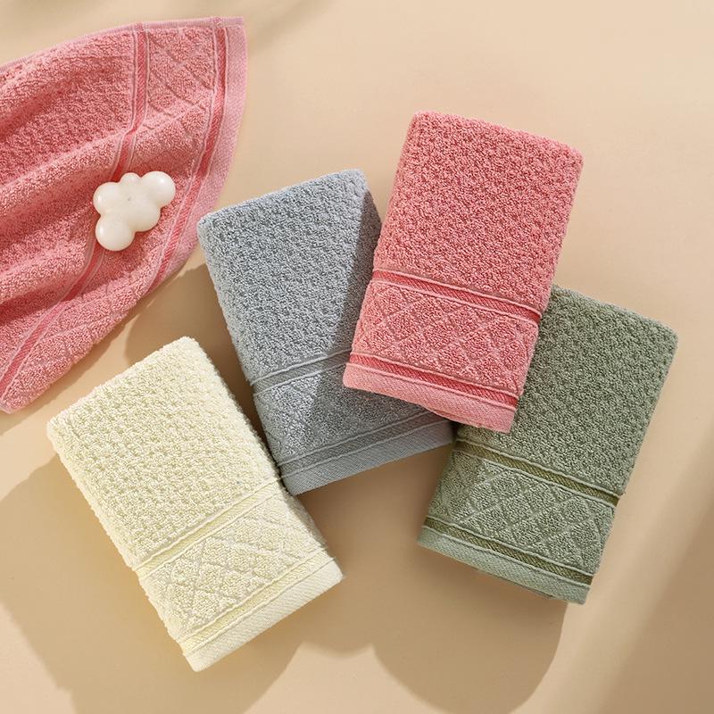 Pure Cotton Soft Absorbent Towel with Embroidered Design - Perfect for Gifts and Household Use