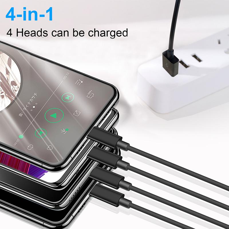 Cablu de încărcare multiplă USB C la USB C, 1 la 4 porturi, tip C, tip C, tip C, tip C, tip C, tip Y, tip C ...