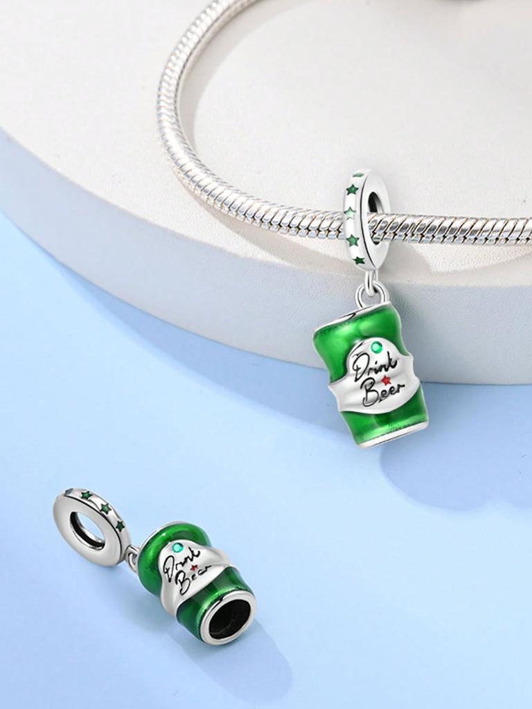 Charms Plata Pumpkin Beer Bottle Ice Cream Cup Beads Copper Plated Fit Charms Original Bracelet For Jewelry Making Diy Charm