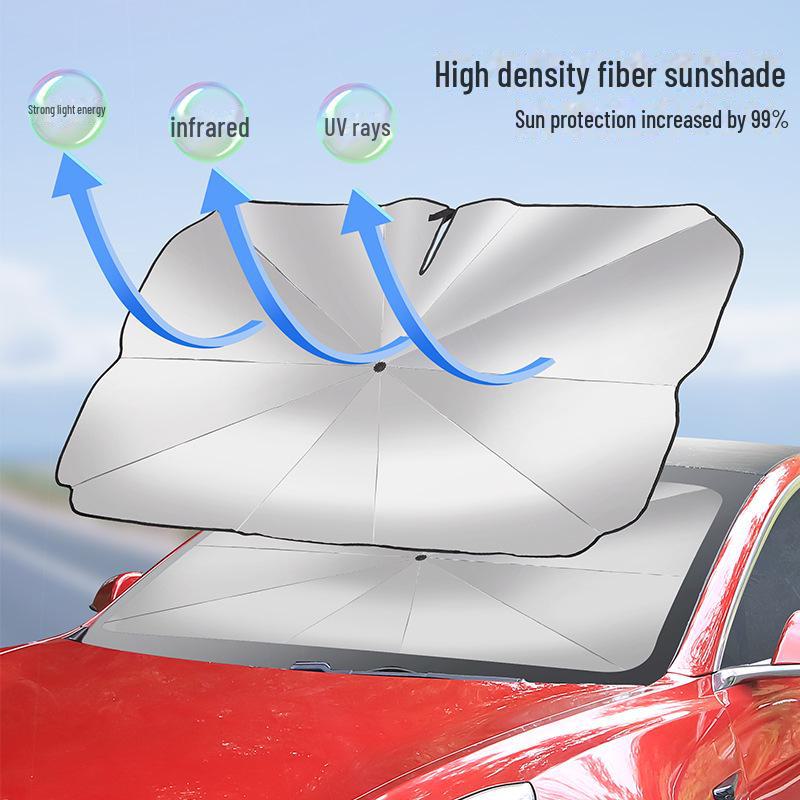 Tesla Electric Car Universal Front Windshield Anti-Glare Sunshade