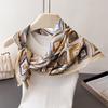 Women's Imitation Silk Square Scarf Soft Satin Lattice Print Wrap Foulard Neckerchief Bandanas Hair Skinny Tie Scarves Shawls