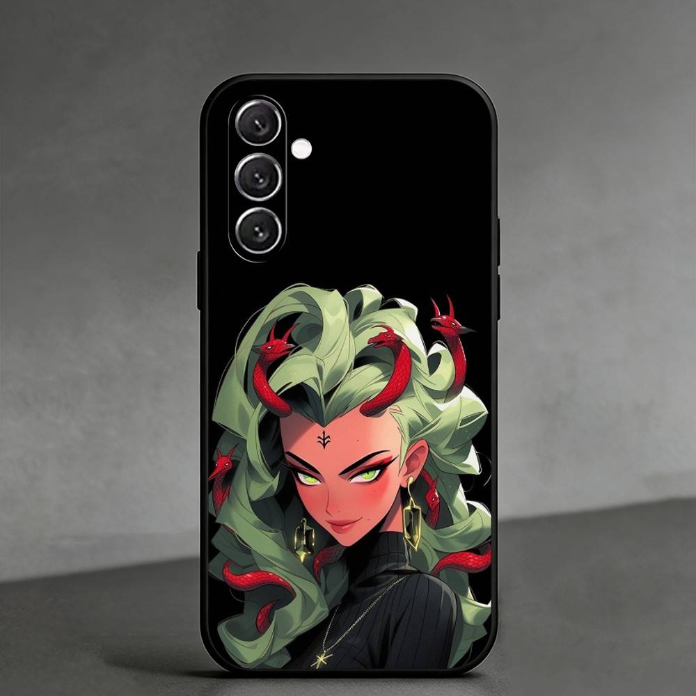 

C-Cartoon medusa Phone Case For Samsung Galaxy A91,80,73,72 ,71,53,52,32 ,31,22,21s,20,Soft Black Case Samsung a11
