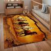 Running Herd of Horses Vintage Western Area Rug Non Slip Soft Floor Carpet for Living Room Bedroom Entryway Western Decor