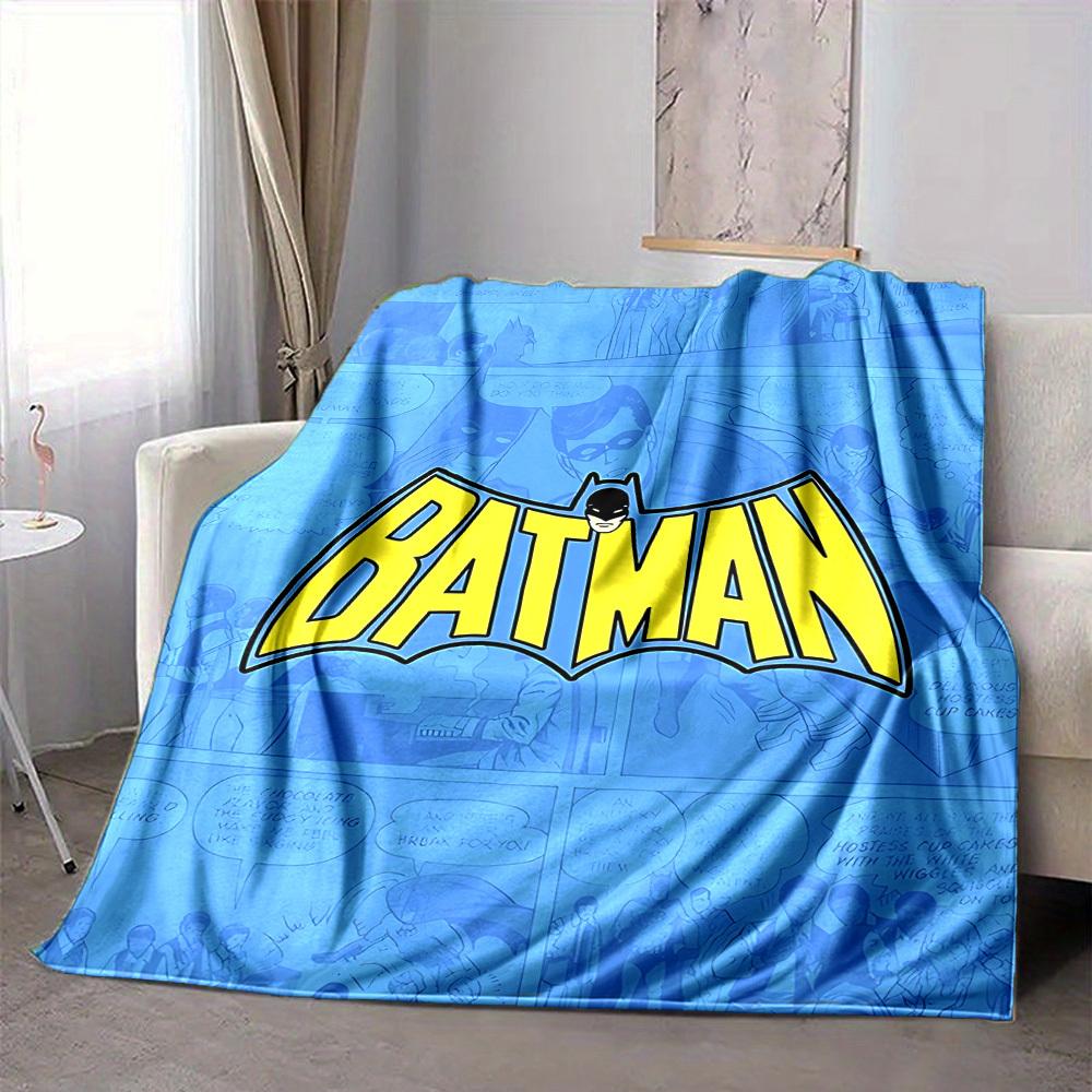 1pc Batman Comics Flannel Throw Blanket - HD Printed Lightweight Soft Warm All-Season Blanket for Sofa, Bed, Travel, Camping 180