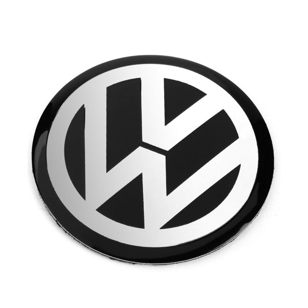 Modifix - 90mm Radkappe Emblem Logo Aufkleber Schwarz Für Vw Golf Passat Cc Polo Scirocco