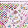 Children's Gem Stickers: DIY Shiny Diamond & Cartoon Princess Crystal Hearts