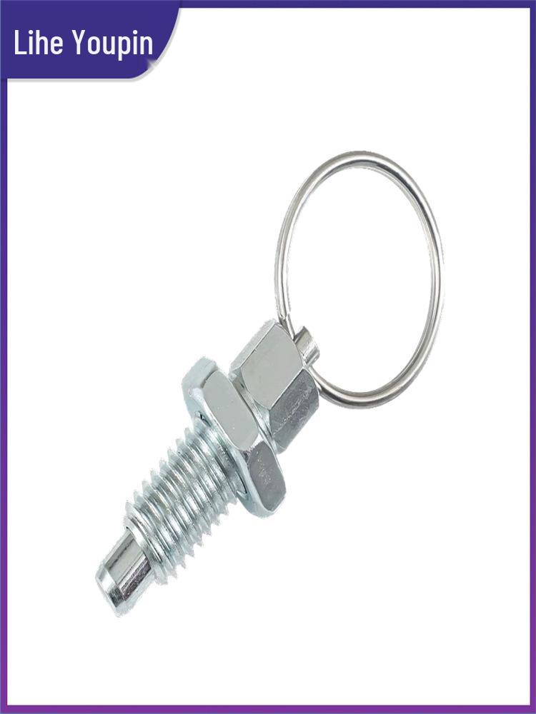 Pull Ring Index Locking Knob Plunger with M6 Threaded Screw