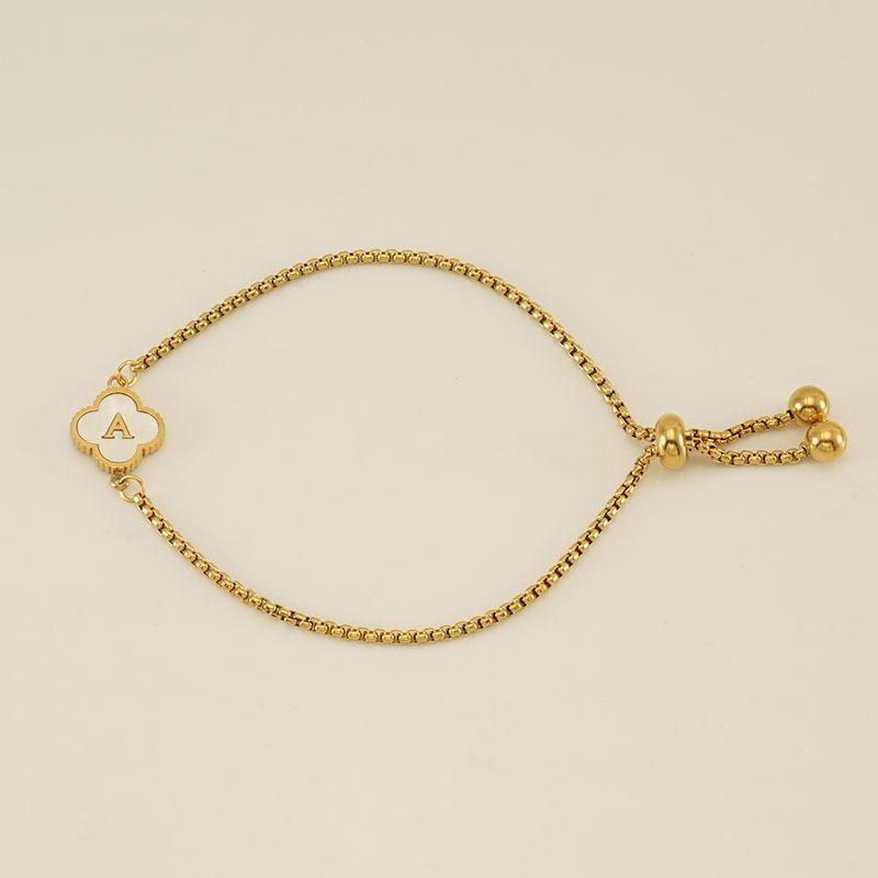 

French Clover Design Letter Bracelet Fashion Commuter Versatile Bracelet