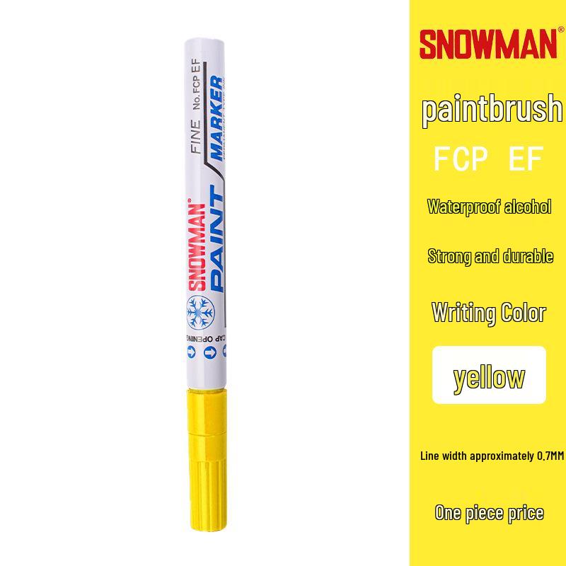 Snowman Fine Needle Tip Paint Marker - Black & White, Low Halogen, Eco-Friendly, EFWP-12