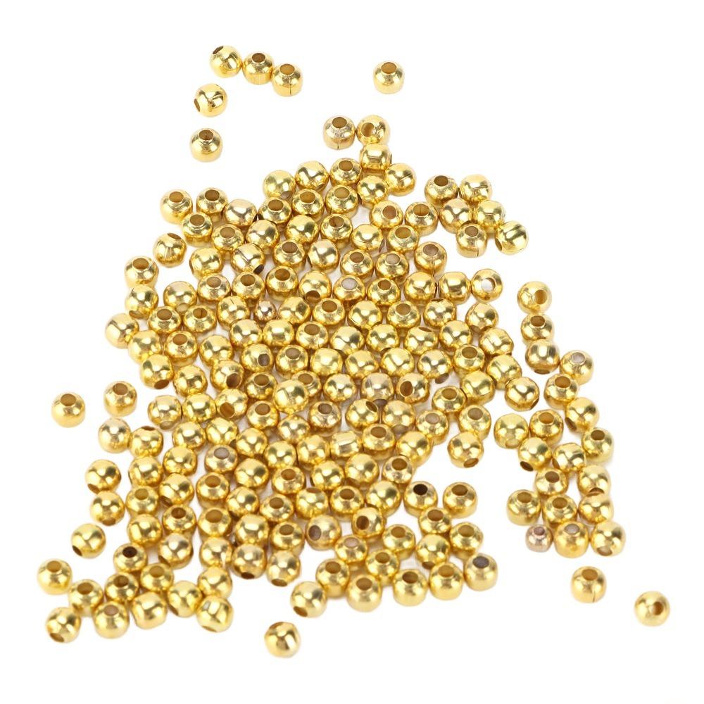 200pcs Ball End Seed Beads Smooth Round Partition Beads Beading Supplies Necklace Making