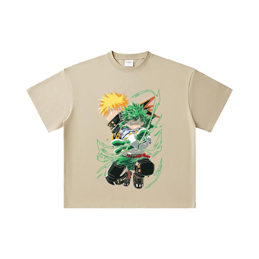 260 GSM Double Yarn 32 Count 100% Cotton My Hero Academia V21 Print Unisex Heavy Cotton T Shirt… More
