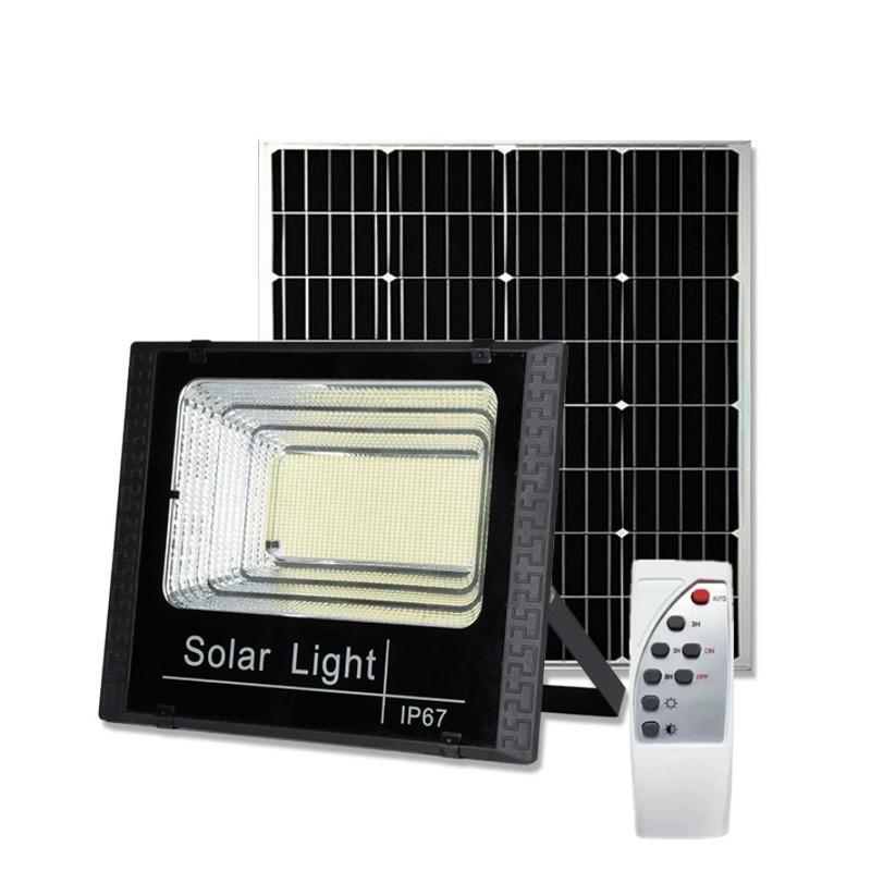500W Duża Bateria Panele Słoneczne LED Reflektor Zdalne Sterowanie IP67 Zewnętrzna Lampa Ścienna Zasilana Słonecznie Korytarz Ogród Dekoracja