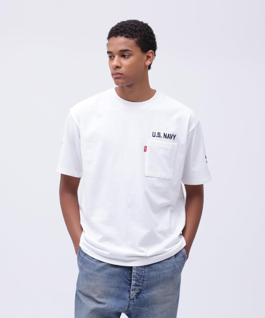 AVIREX NAVAL POCKET T-SHIRT Men's M 033 Off White 783-5934011