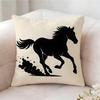 Horse CUTE ANIMALS Pillow Case Pillowcase Doublesided Printed Sofa Cushion Bedroom Headboard Pillow