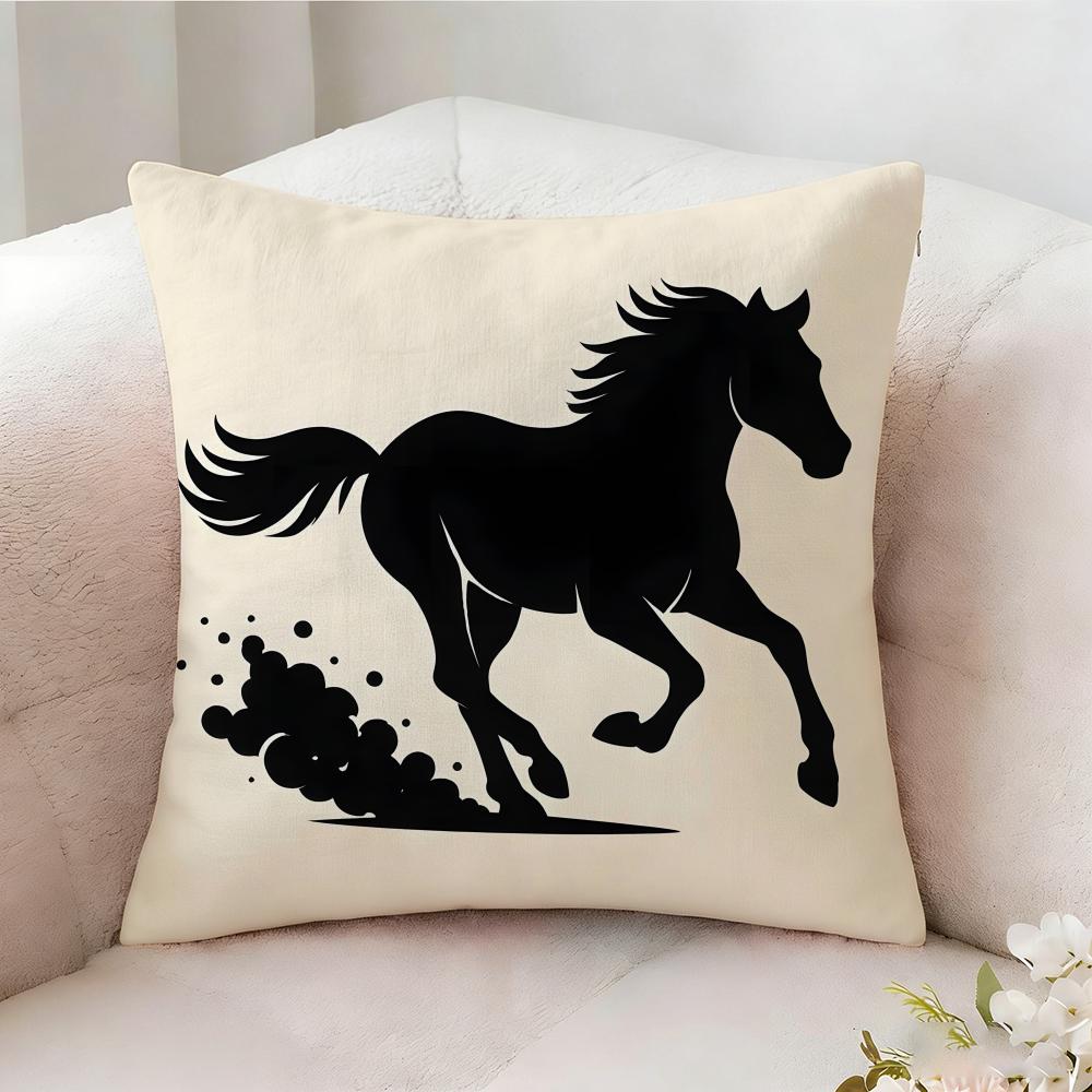 Horse CUTE ANIMALS Pillow Case Pillowcase Doublesided Printed Sofa Cushion Bedroom Headboard Pillow