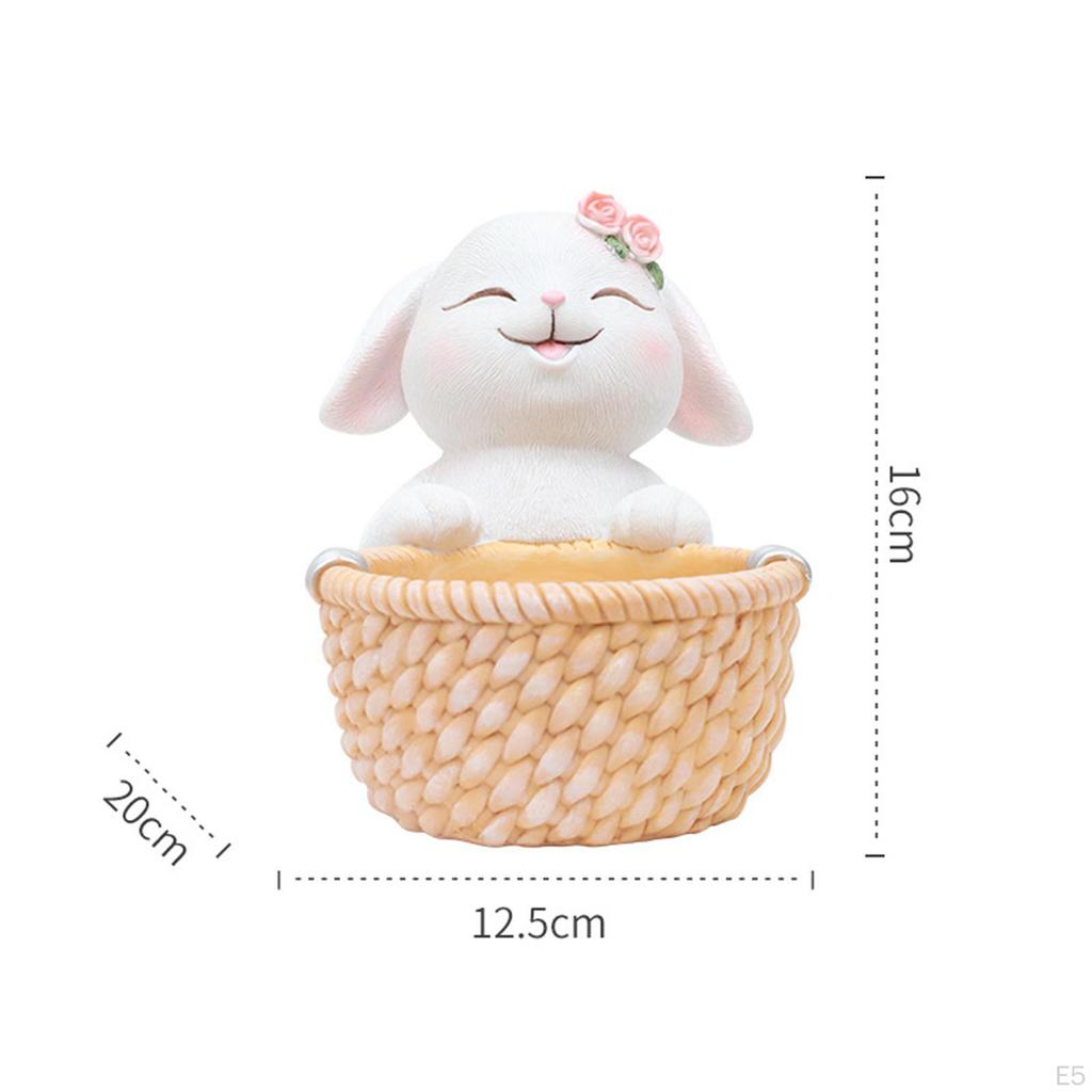 Small Flower Pot Desktop Storage Organizer Cartoon Animal Statue Gift, Tabletop Decoration, Plant