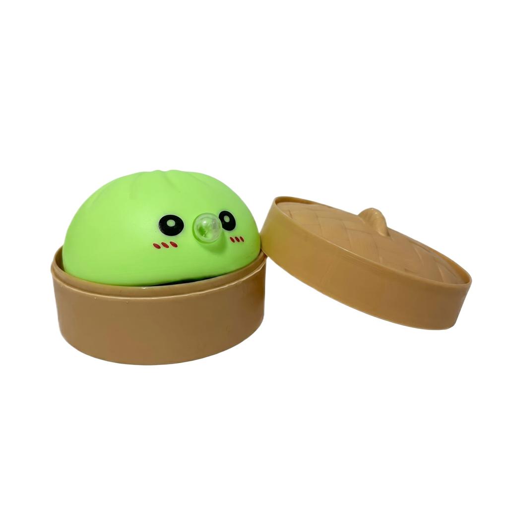 Bao Dumpling Bubble Squeeze Toy In Steamer Box Design Soft Touch Stress Relief Sensory Fidget for Desk Office Home Play