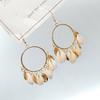 Women Fashion Bohemian Style Long Earring Shell Tassel Conch Earrings