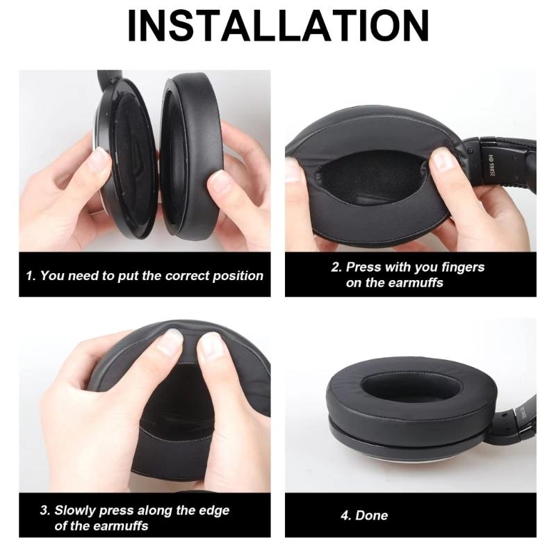 Upgraded Cooling Gel Ear Cushions For HD598 599 569 559 558 Headphones Lightweight Durability For Gamers Headsets