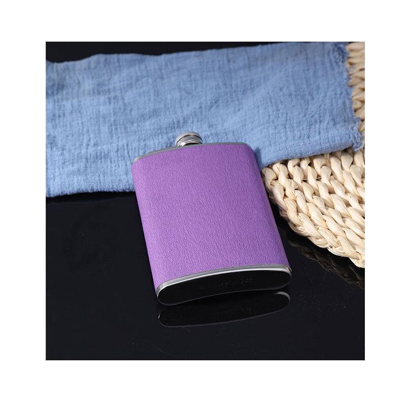 Shangqi Purple 316 Stainless Steel Hip Flask Set
