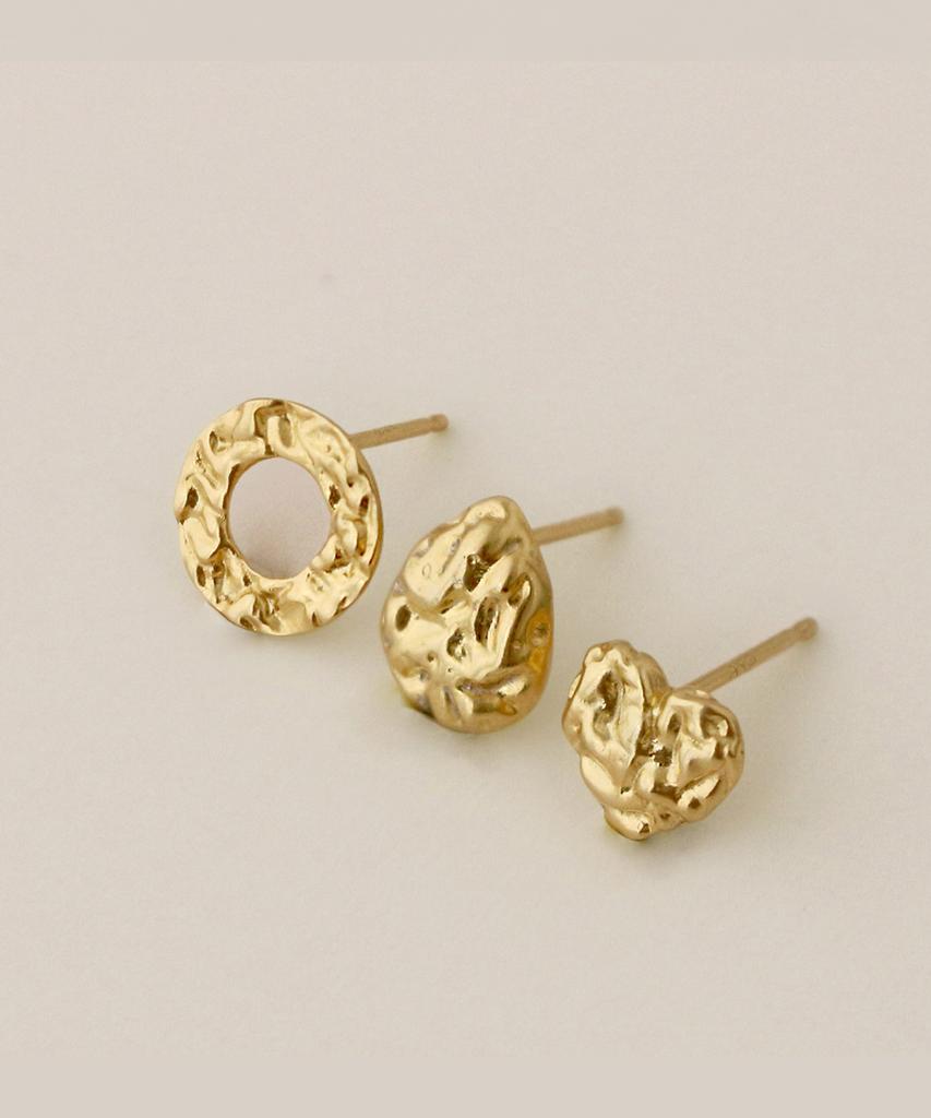 47Bag 925 Silver Heart Teardrop Circle Earrings (3 Types)