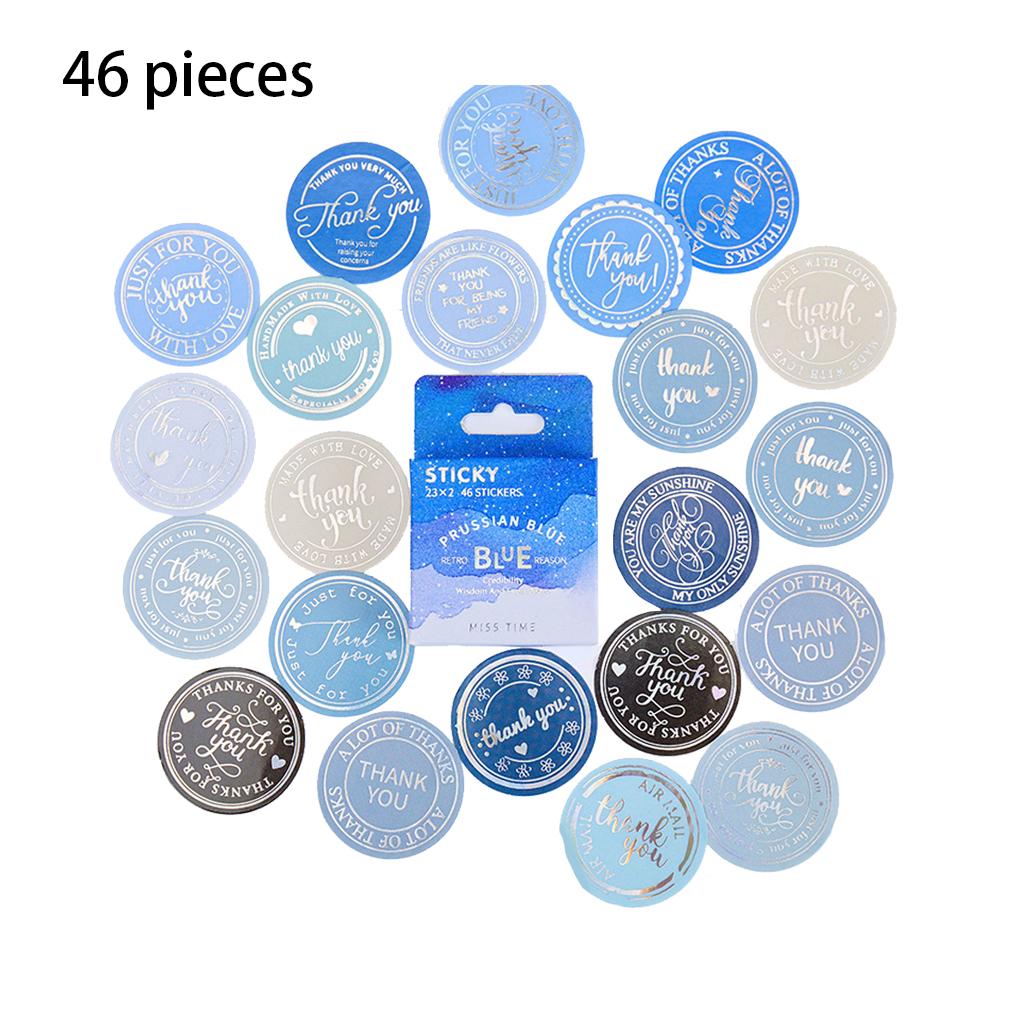 46 Pieces/Set Party Round Paper Sticker Gift Bag Favor Pouch Self Adhesive Label Decoration Packaging Accessories