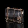 Transparent Acrylic Box Clutch Bag Chain Messenger Bag Women Evening Bags Handbag Chain Shoulder Bag Cosmetic Bag