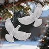 1/4pcs Resin White Dove Christmas Ornaments Xmas Tree Hanging Pendants 2026 New Year Party Home Wall DIY Decoration Kids Gifts